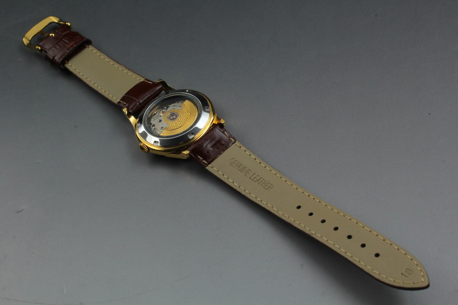 Vintage ORIS 7317 Automatic Date Gold Men's Watch 33mm JAPAN