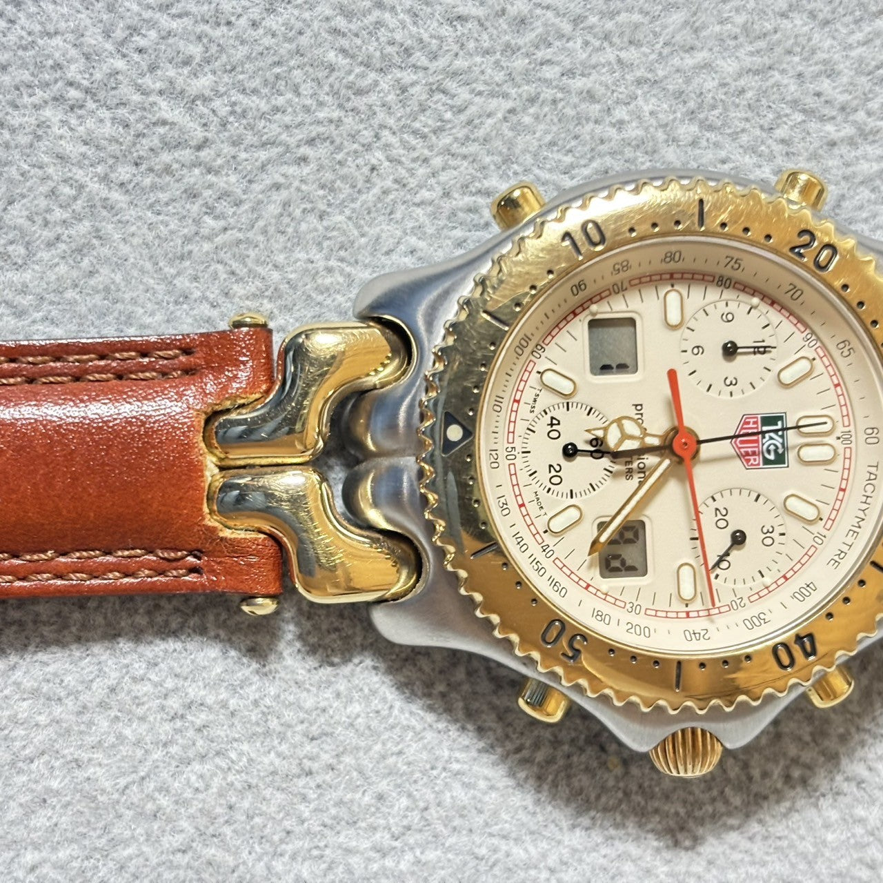 Vintage [Exc+5] TAG HEUER SENNA SEL S/el CG1123-0 Chronograph Men's Quartz Watch