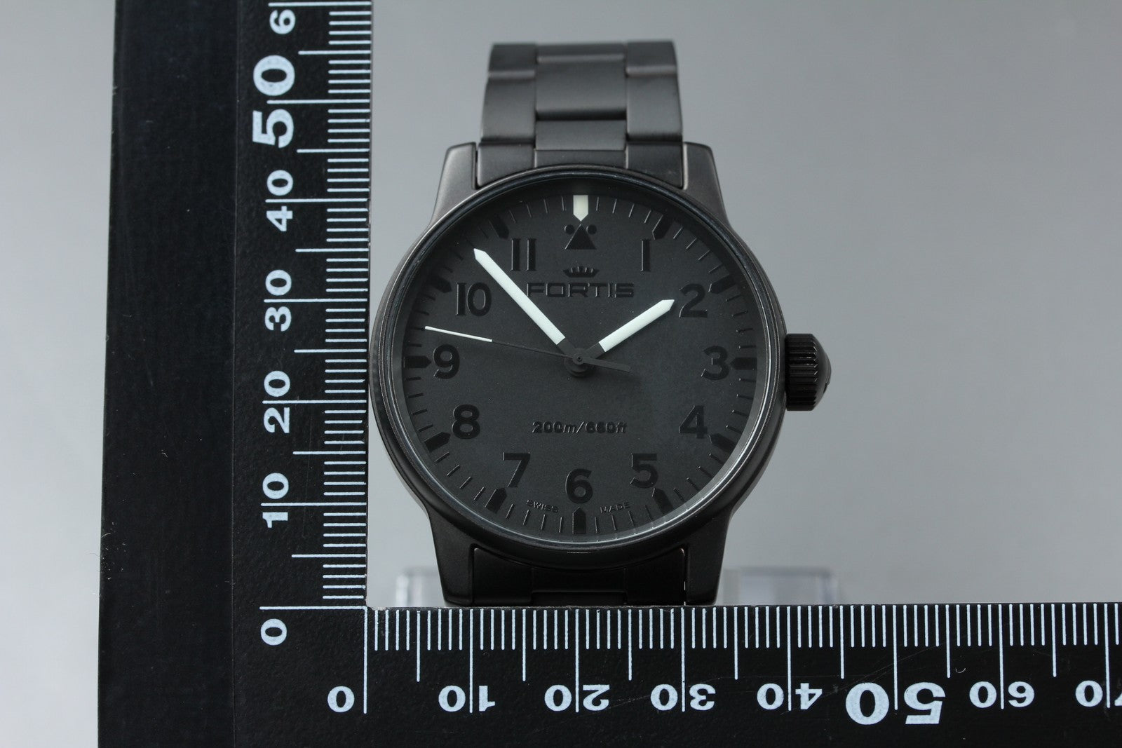 Rare FORTIS Flieger Professional Blackout 595.18.41MBO Automatic Men's Watch JP