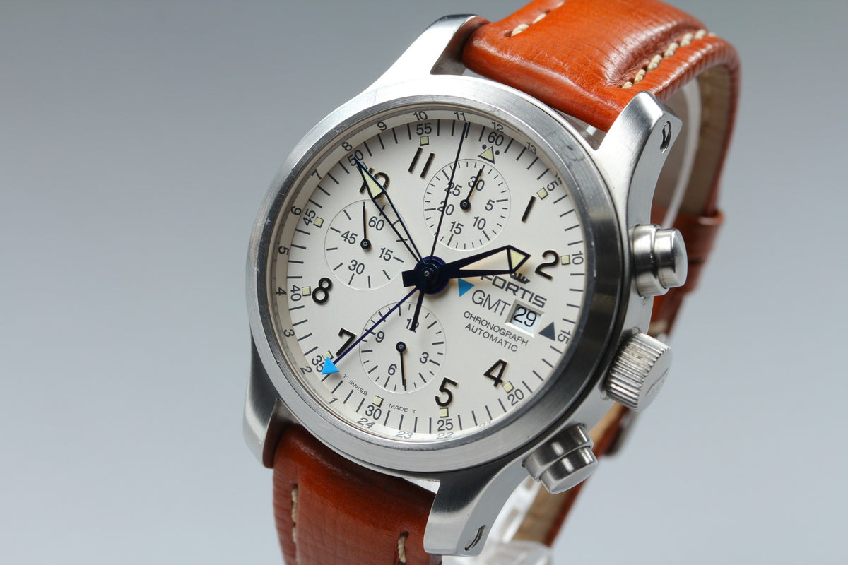 FORTIS B-42 Flieger GMT 637.10.172 Chronograph Automatic Men's Watch 42mm JAPAN