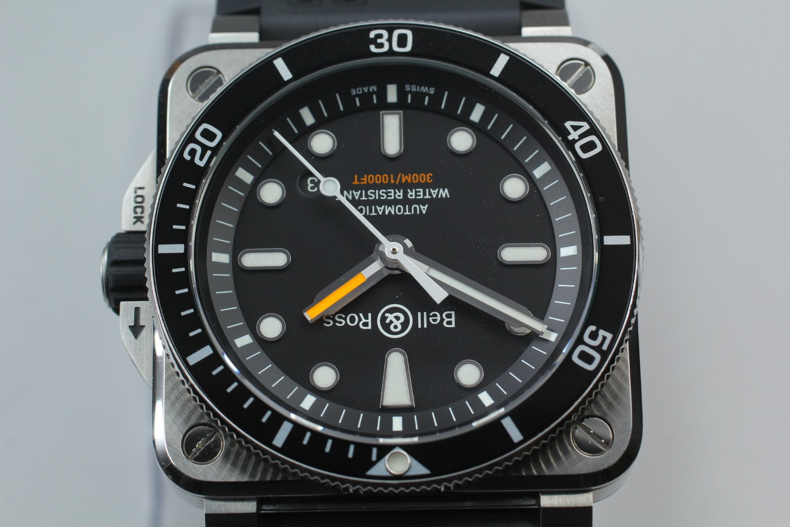 Bell & Ross BR 03-92-DIV Automatic Black Date Men's Watch 43mm JP N MINT*Box