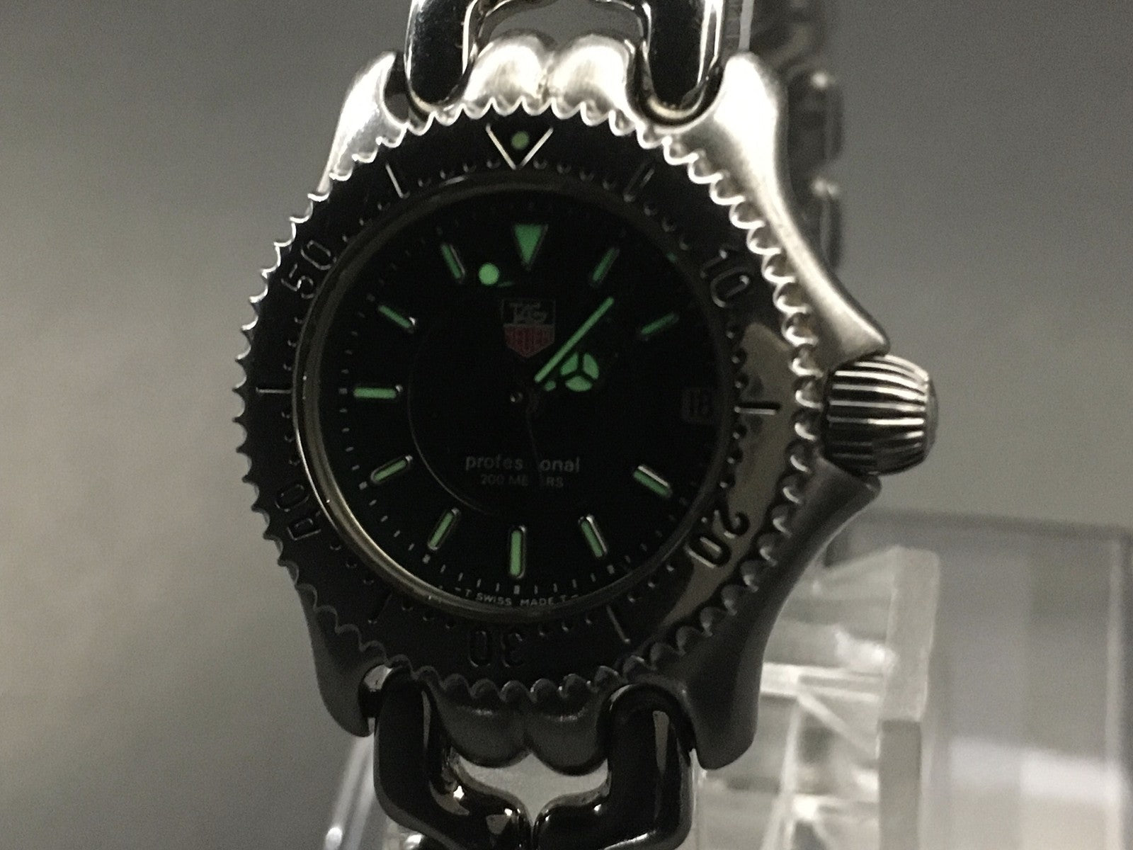 TAG Heuer SEL Professional 200M WG1419 Green Quartz Women's Watch 23mm JAPAN