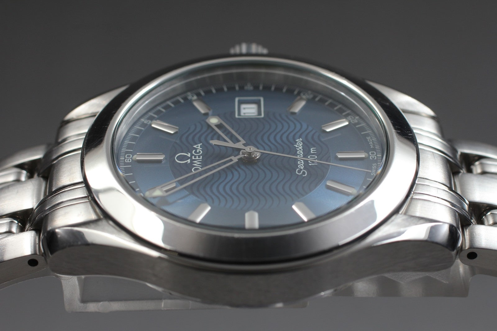 [Exc+5 Box] OMEGA Seamaster 120m 2511.81 Blue Dial 36mm Quartz Men's Watch