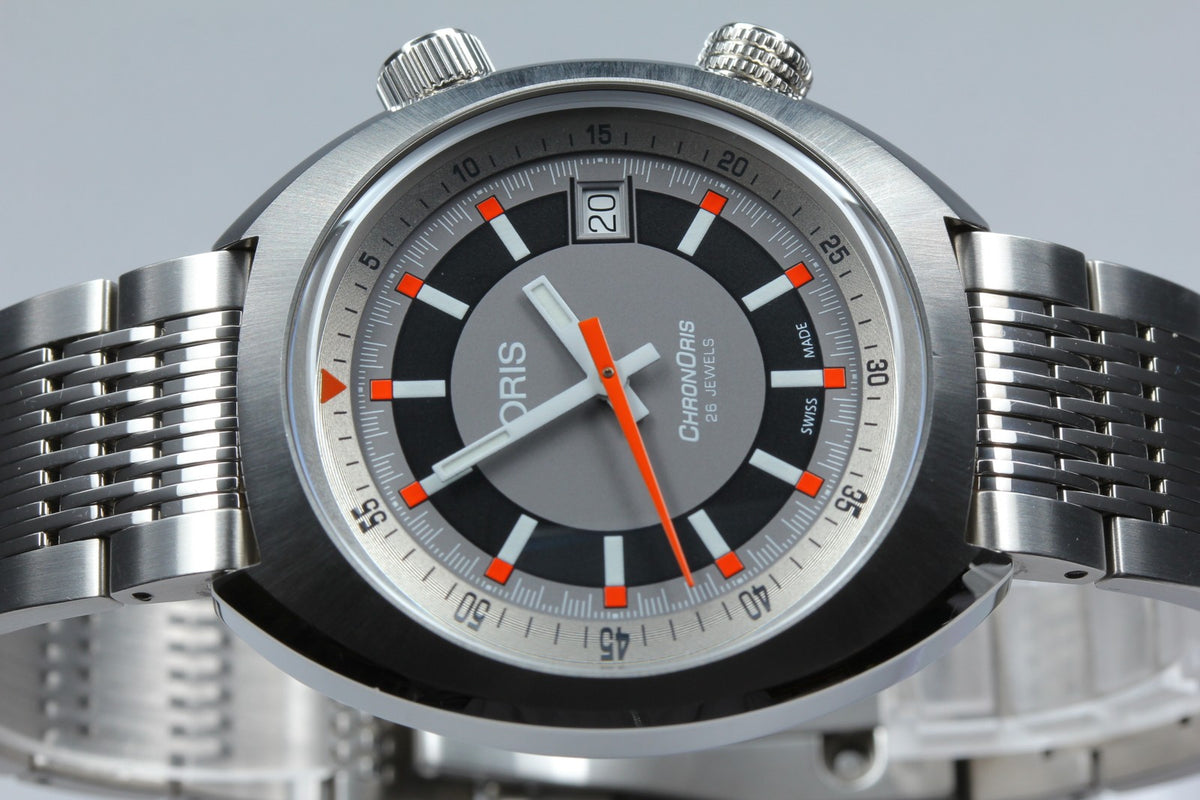 ORIS ChronOris Date 01 733 7737 4053-07 8 19 Gray Dial 38mm AT Men's Watch [Box]