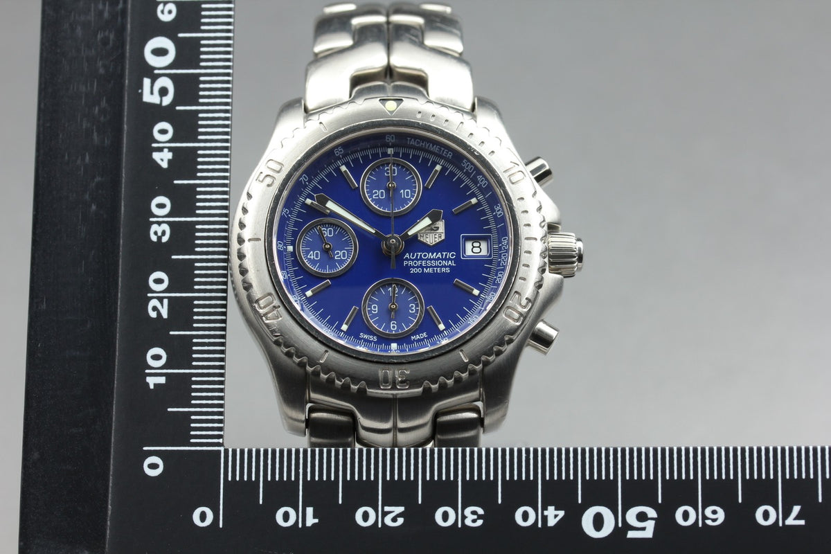 Tag Heuer Link Chronograph CT2110 Blue Dial Date 41m Automatic Men’s Watch [Box]