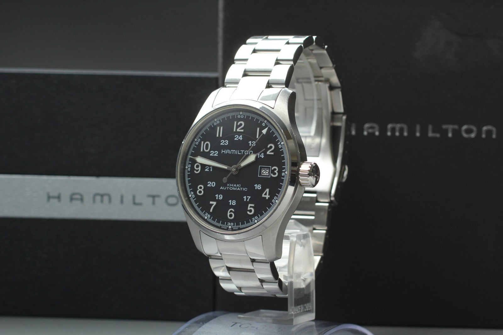 [Exc+5 Box] Hamilton Khaki Field H706250 Black Date Automatic 44mm Men's Watch