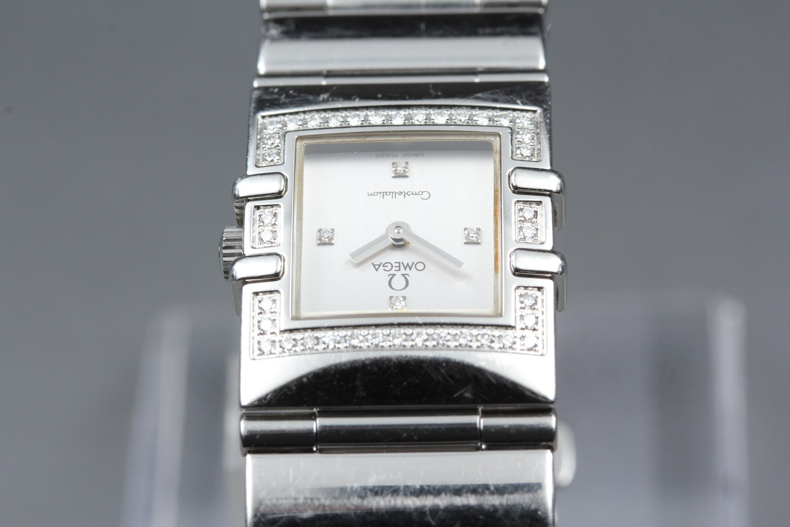 New Batt OMEGA Constellation Carre Quadra Cal.1376 1528.36 Quartz Women's Watch