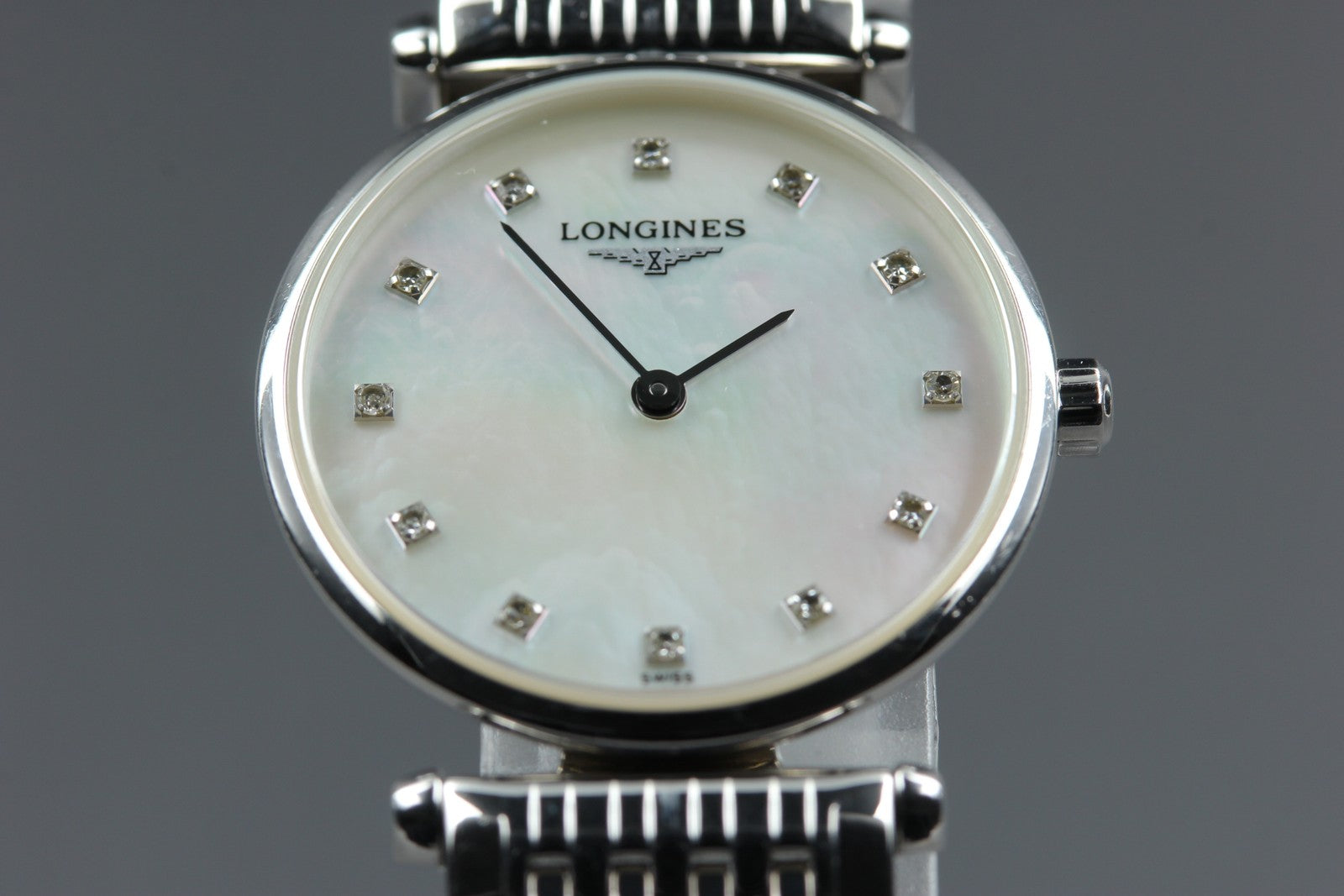 LONGINES Grand Classic L4.209.4 White Diamant 24mm Women's Quartz Watch [Box]