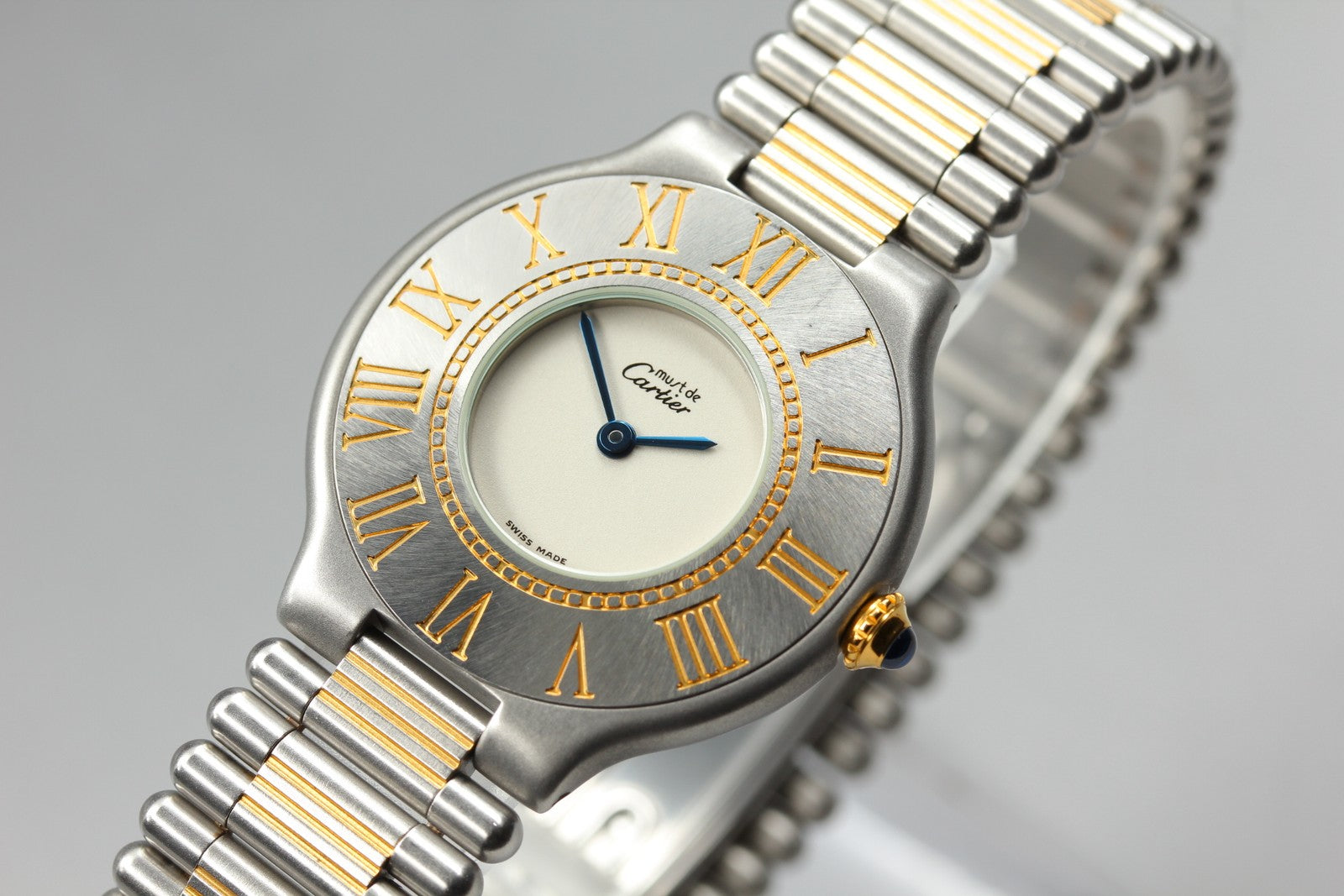 Vintage Cartier Must de Cartier 21 31mm Silver Unisex Quartz Watch [Pouch]
