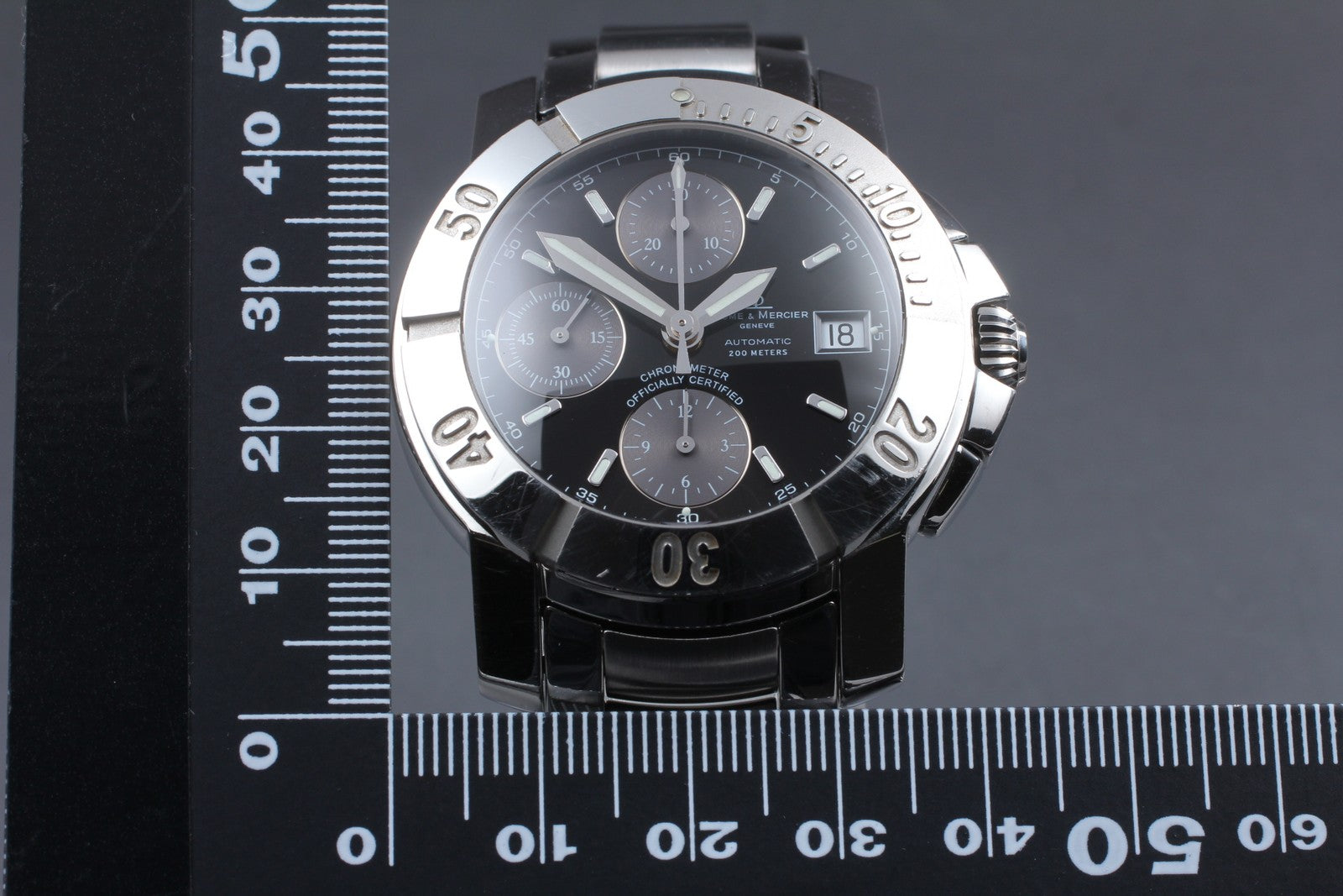 [Exc+5]Box BAUME＆MERCIER Capeland 65352 Black Automatic Men's Watch 40mm JAPAN