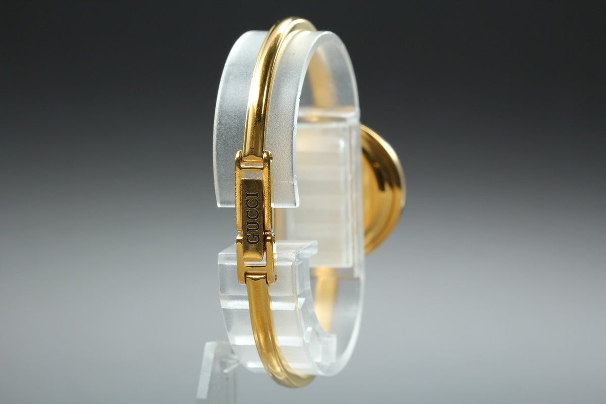 Gucci Change Bezel 11/12.2 Brown Bezel Gold Women's Quartz Watch Vintage