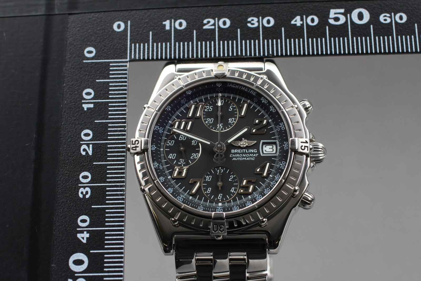 [Exc+5] Breitling Chronomat A13050.1 Black Dial Automatic 39mm Men's Watch JAPAN