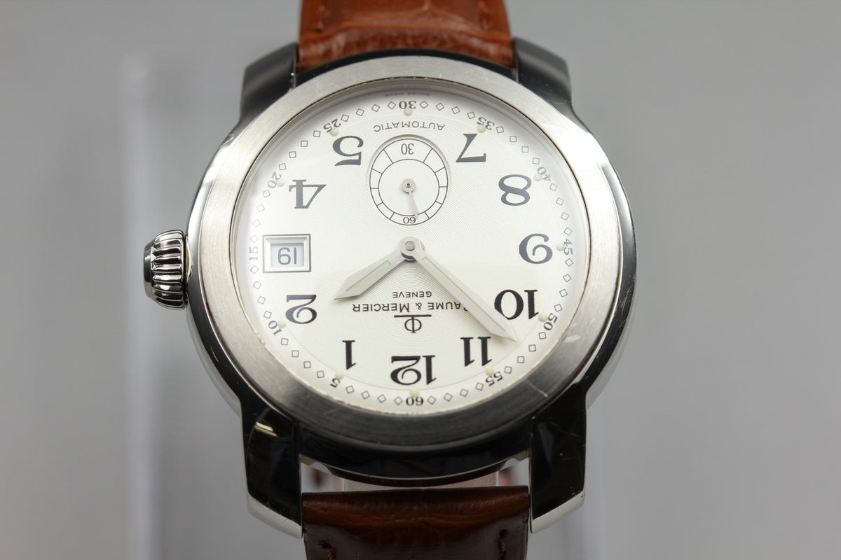 BAUME＆MERCIER Capeland MV045221 Automatic White Date Men's Watch 39mm JAPAN