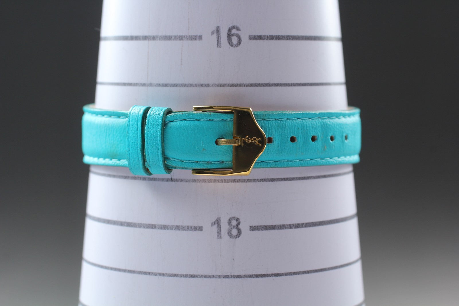 [Exc+5 Box] Yves Saint Laurent Heart Gold Turquoise 30mm Women's Watch Quartz