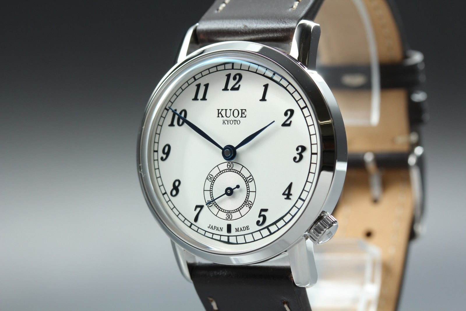 [MINT Box] KUOE KYOTO OLD SMITH 90-007﻿ Silver Brown Automatic Men's Watch JAPAN