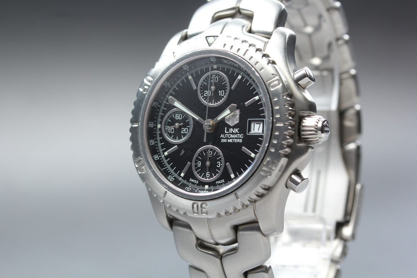 TAG HEUER TAG Heuer Link CT2111 Black Automatic Men's Watch 41mm JAPAN Box