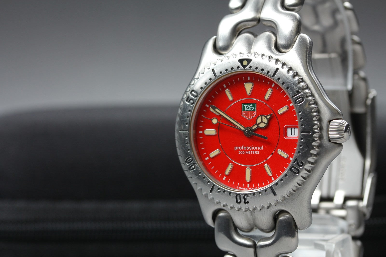 TAG HEUER S/el Professional 200M WG111C Red Dial 39mm Men's Quartz Watch