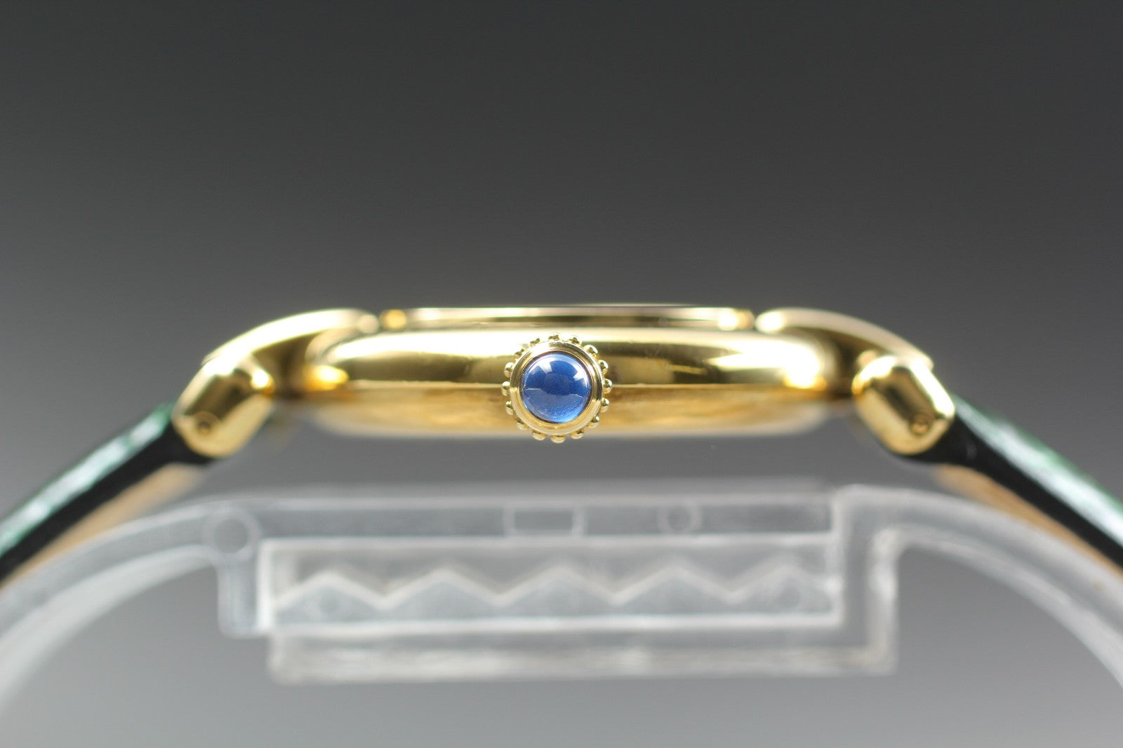 Vintage [Exc+5 Box] Cartier Must Colisee Vermeil 590002 Green Women's Qz Watch