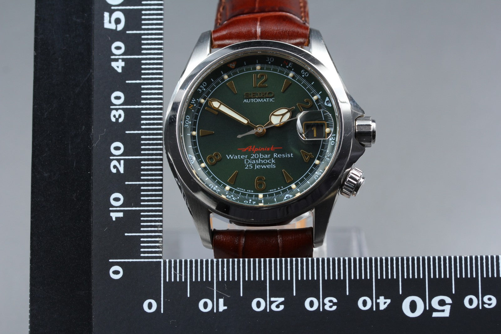 [Overhauled] SEIKO Red Alpinist 4S15-6000 SCVF009 Green Automatic Men's Watch