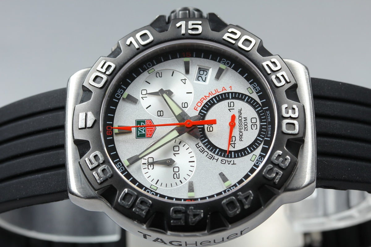 TAG HEUER Formula 1 CAH1111 Silver Dial Quartz Men's Watch 41mm JAPAN Box
