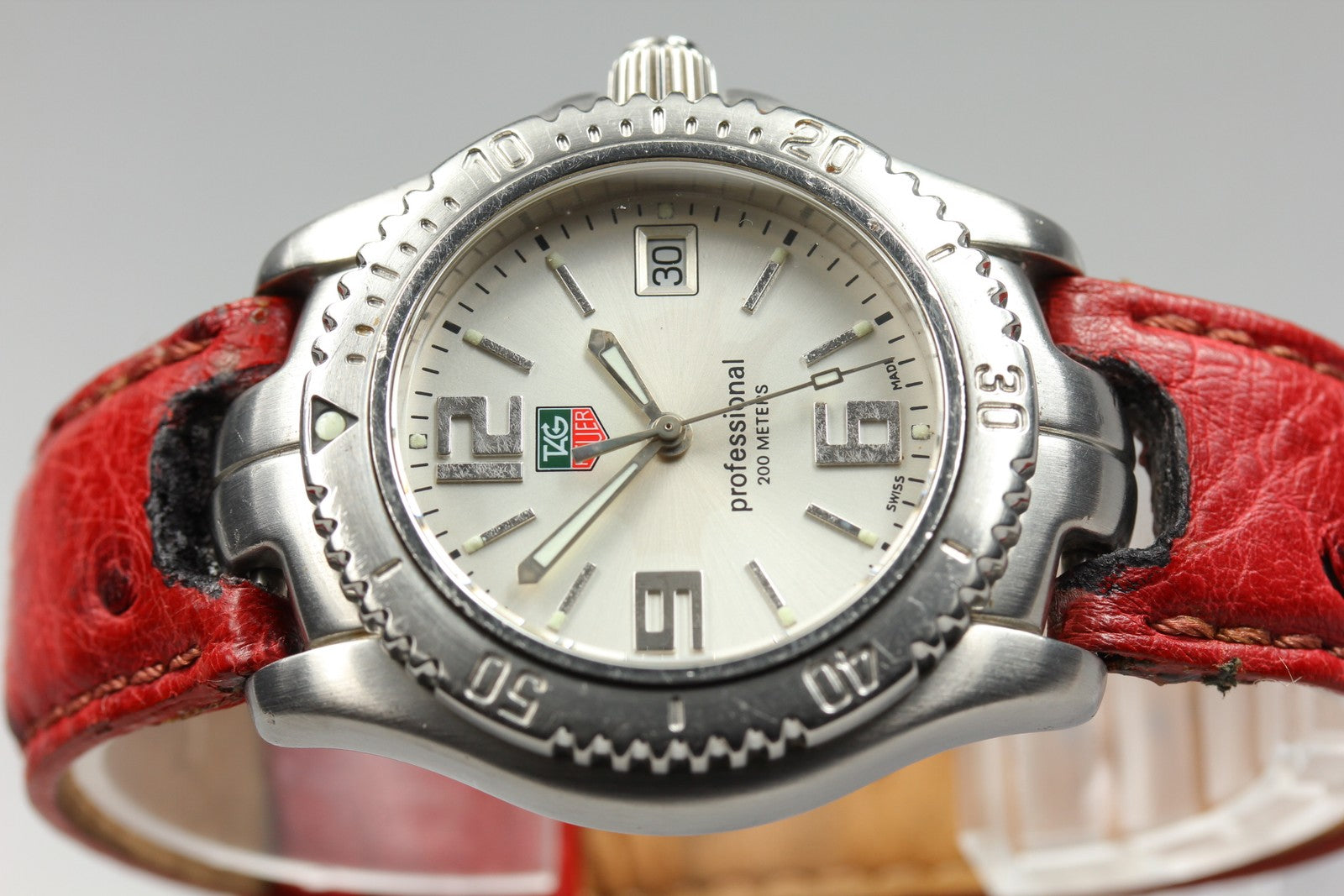 New Batt TAG Heuer Link WT1212 Date Quartz Silver Dial Men's Watch 36mm JAPAN