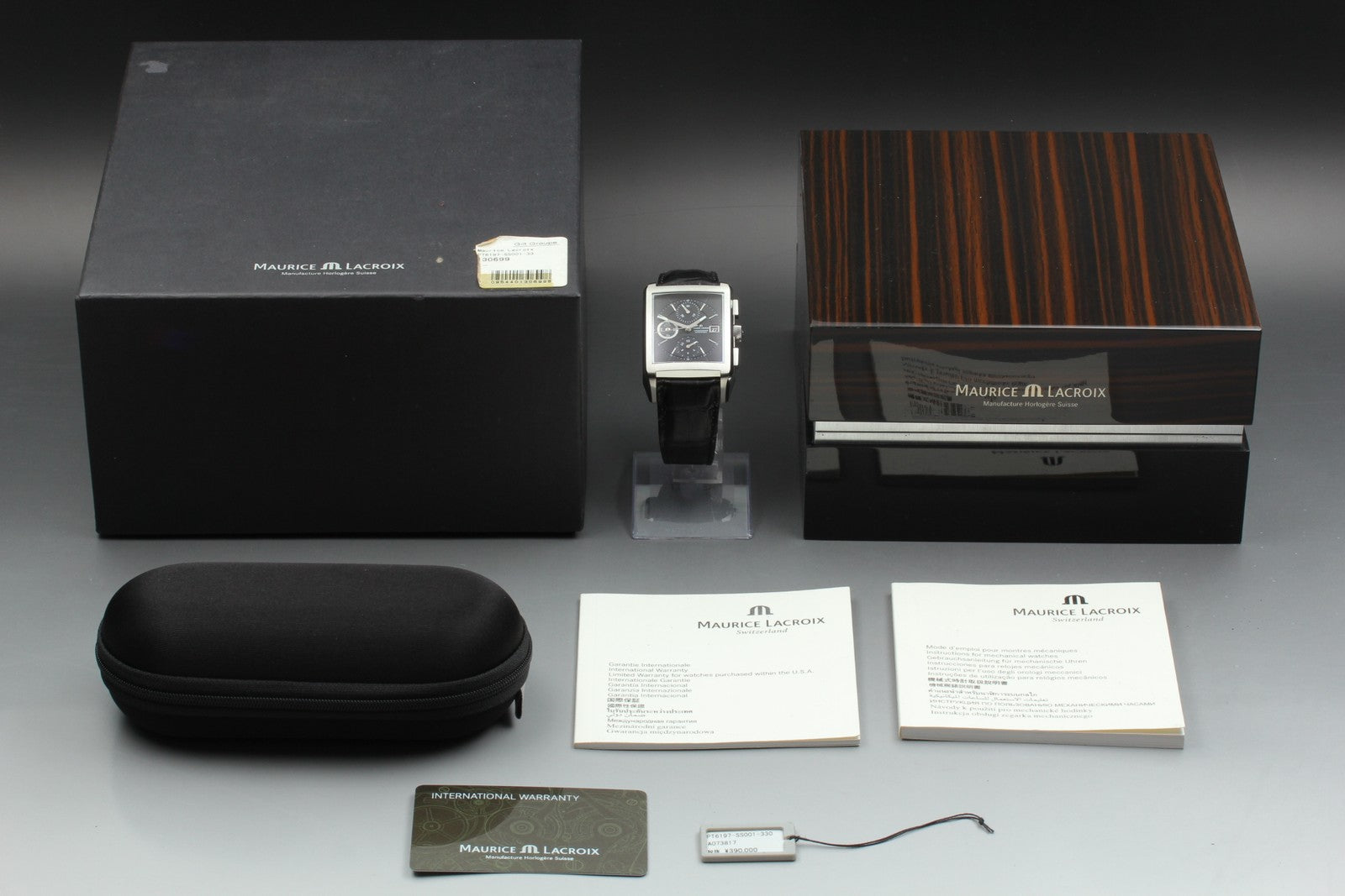 Maurice Lacroix Chronograph PT6197-SS001-330 Automatic Men's Watch 37mm JP Box