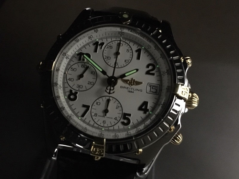 BREITLING Chronomat B13050.1 White Black 39mm Chronograph AT Men's Watch [w/Box]