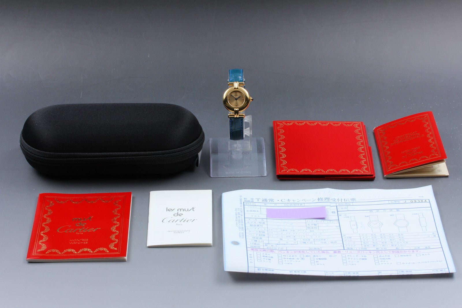 Overhauled [Exc+5] Cartier Must Colisee Vermeil 590002 Gold Women's Quartz Watch