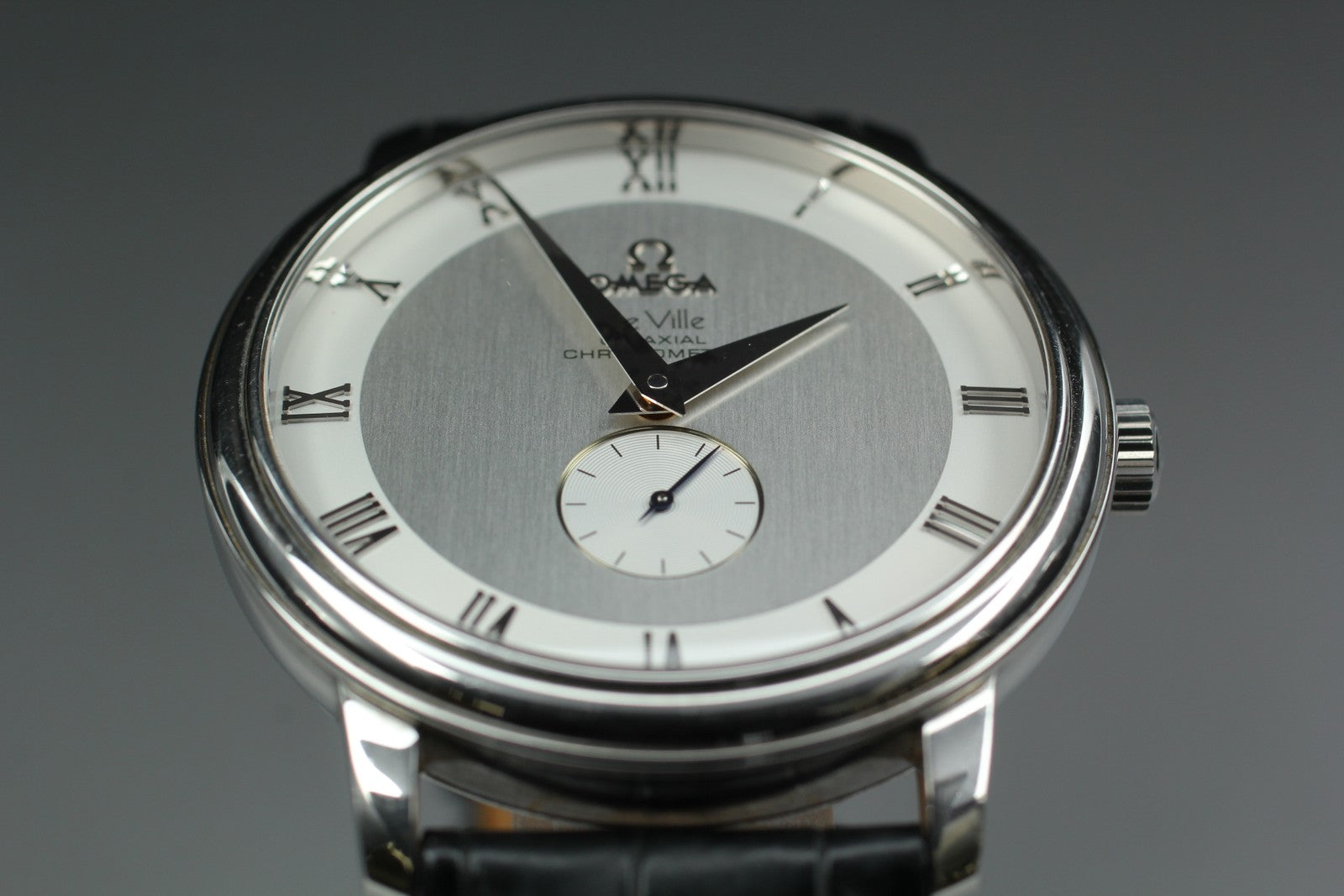 OMEGA DeVille Prestige Co-Axial 4813.30.01 Silver Dial Men's Watch 39mm JAPAN