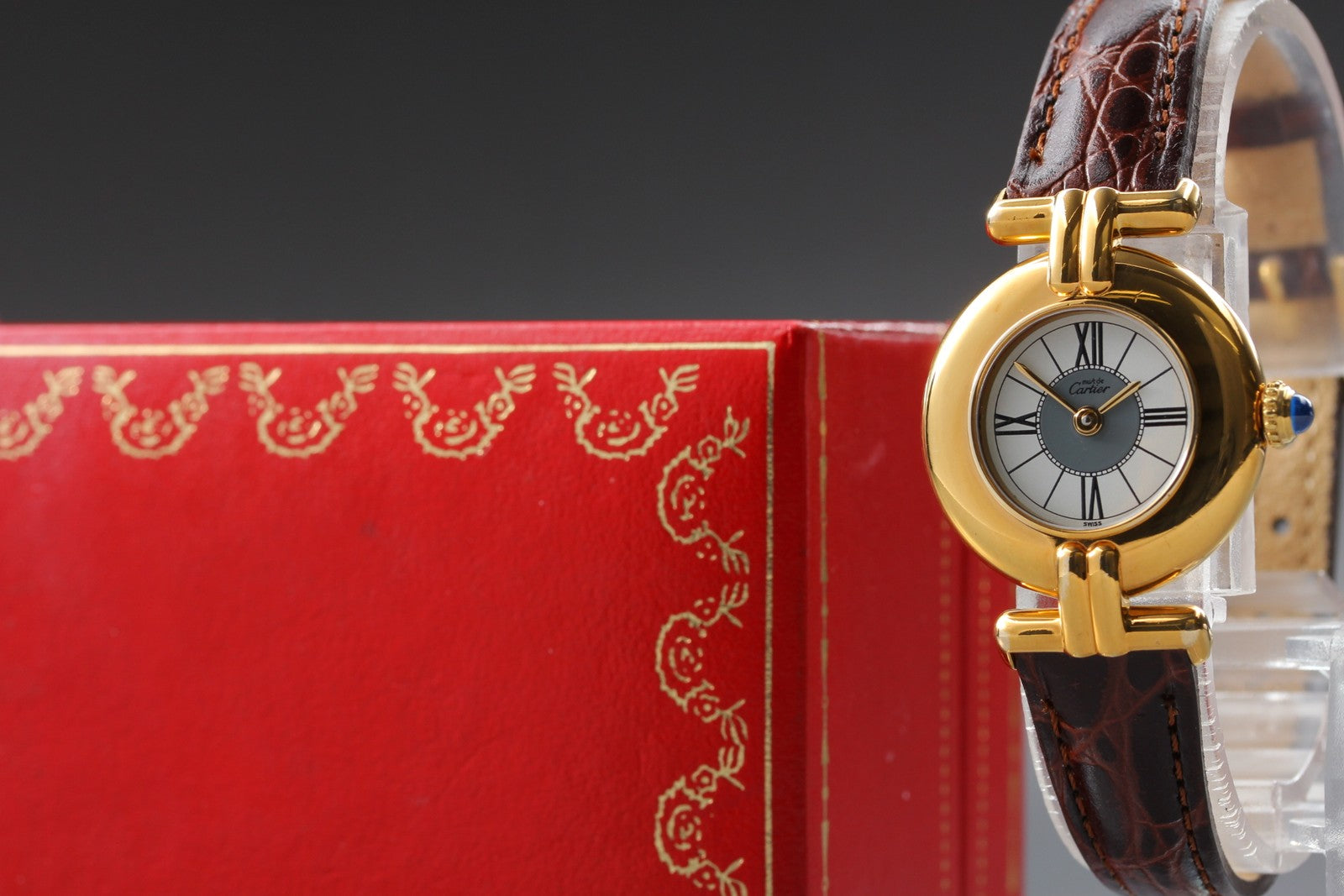 Vintage [Near MINT Box] Cartier Must Colisee Vermeil 590002 Women's Quartz Watch