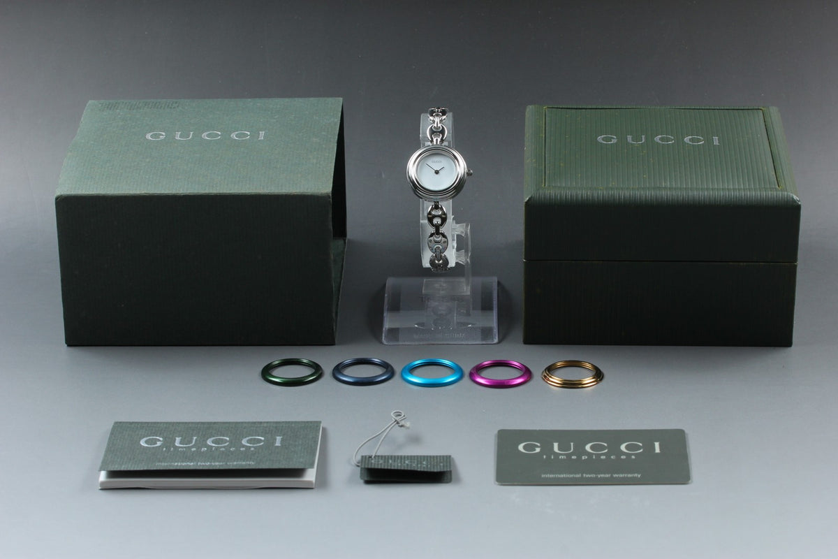 [Overhauled] Gucci Change Bezel 11/12.2L 6 Colors Silver Women's Watch Box