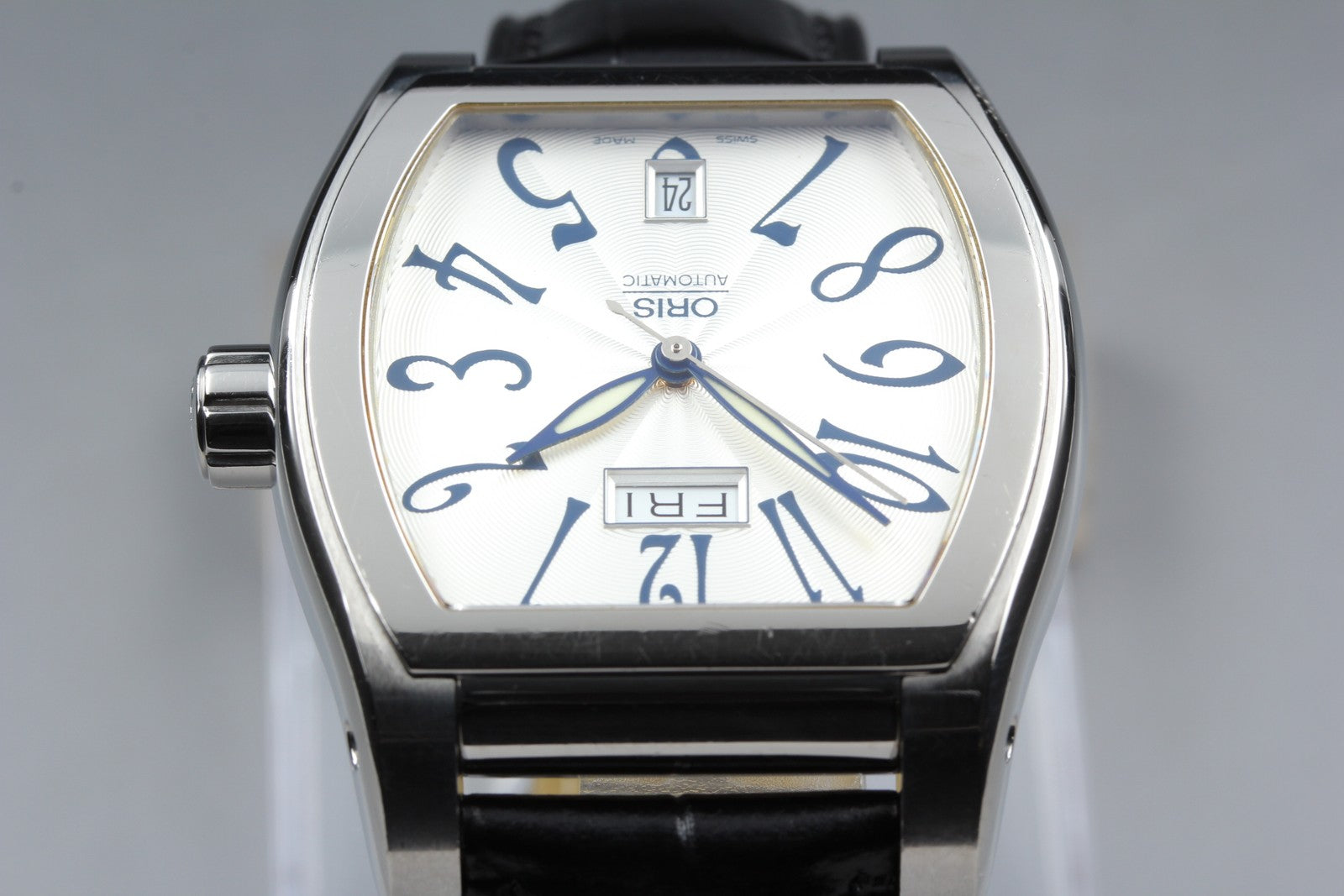 ORIS Miles Day Date 7539 Silver Black 37mm Automatic Men's Watch Japan