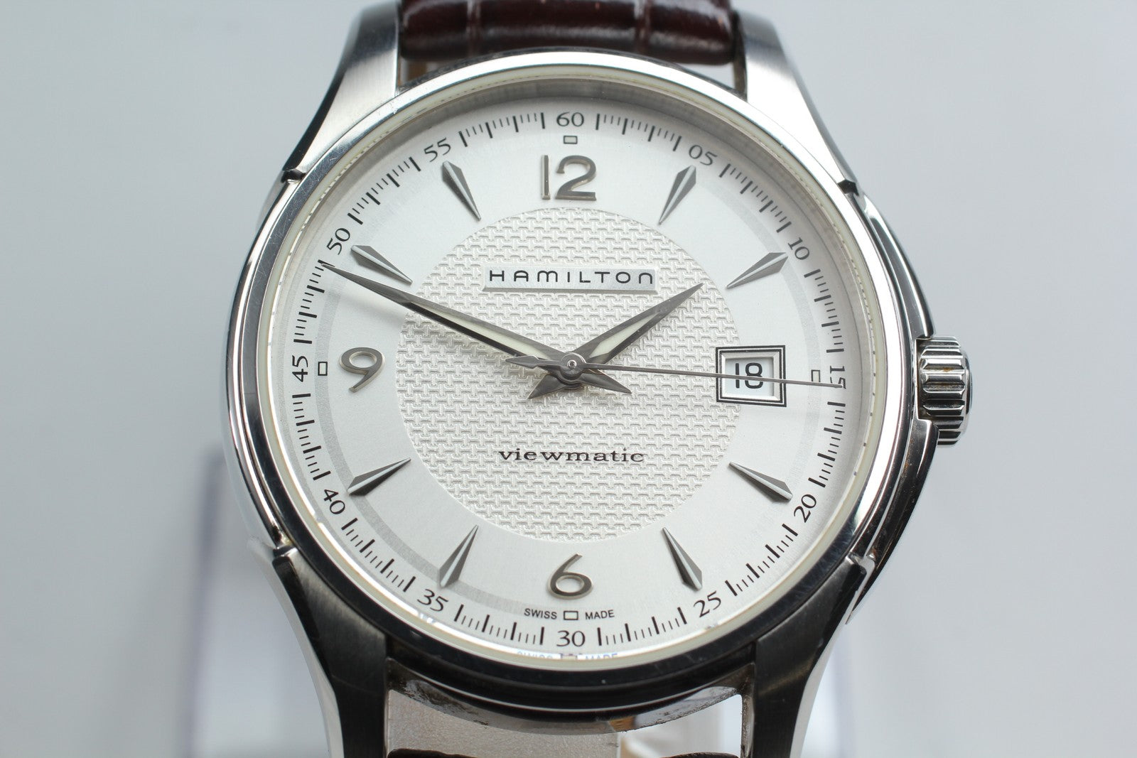 Hamilton Jazzmaster H325150 Silver Automatic Date Men's Watch 40mm JAPAN Box