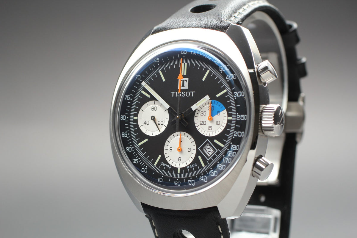 TISSOT Heritage T124427A Black Automatic Chronograph Men's Watch 43mm JAPAN Box