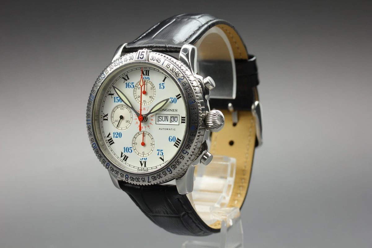 Longines Lindbergh Hour Angle Chronograph L2.618.4 White 41mm AT Men’s Watch