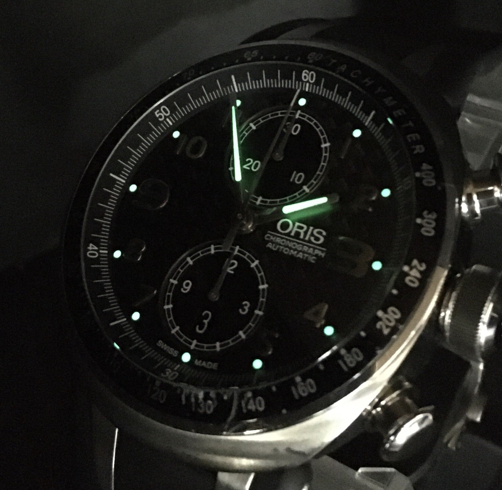 Limited [Exc+5] ORIS Williams TT3 Chronograph 7587 Black Automatic Men's Watch