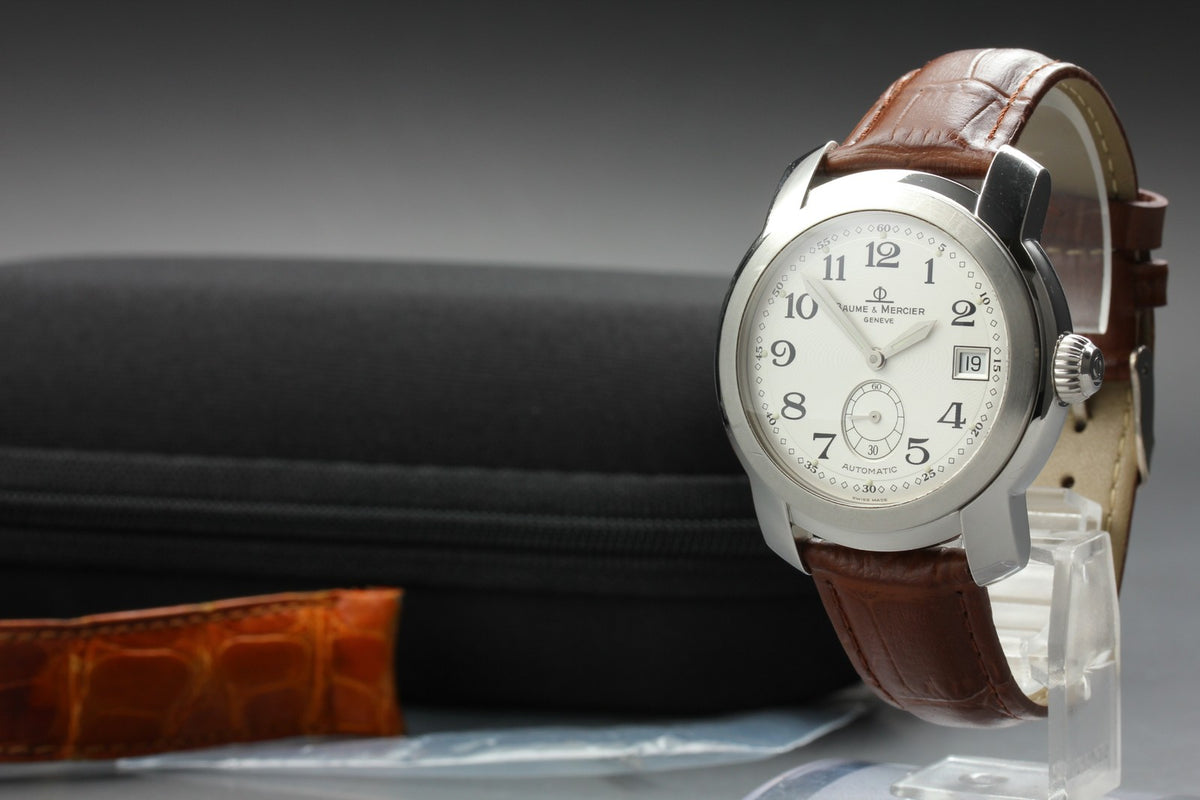 BAUME＆MERCIER Capeland MV045221 Automatic White Date Men's Watch 39mm JAPAN