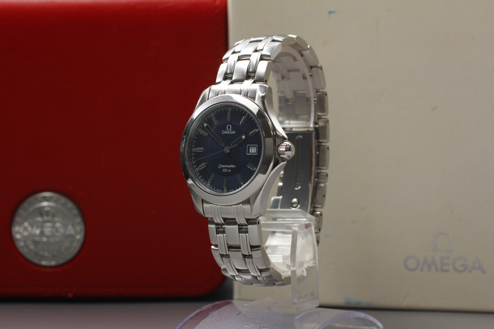 [Exc+5 Box] OMEGA Seamaster 120m 2511.81 Blue Dial 36mm Quartz Men's Watch