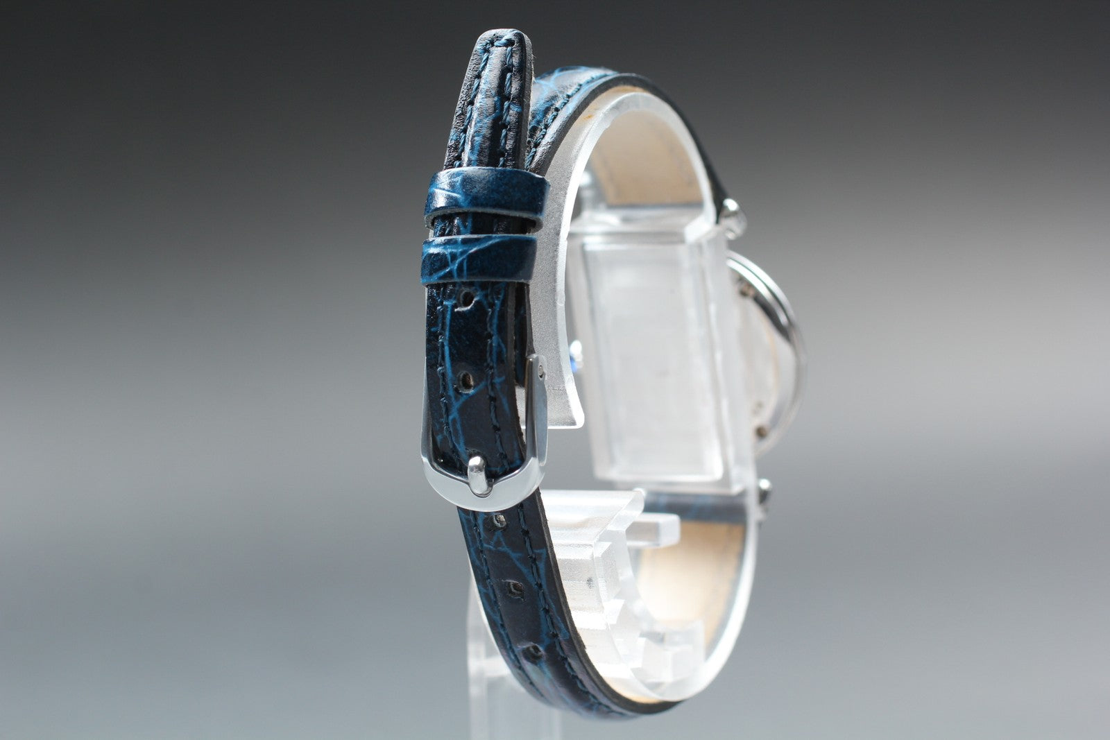 Cartier Must Colisee Vermeil 2411 Silver Blue Women's Quartz Watch [Pouch]