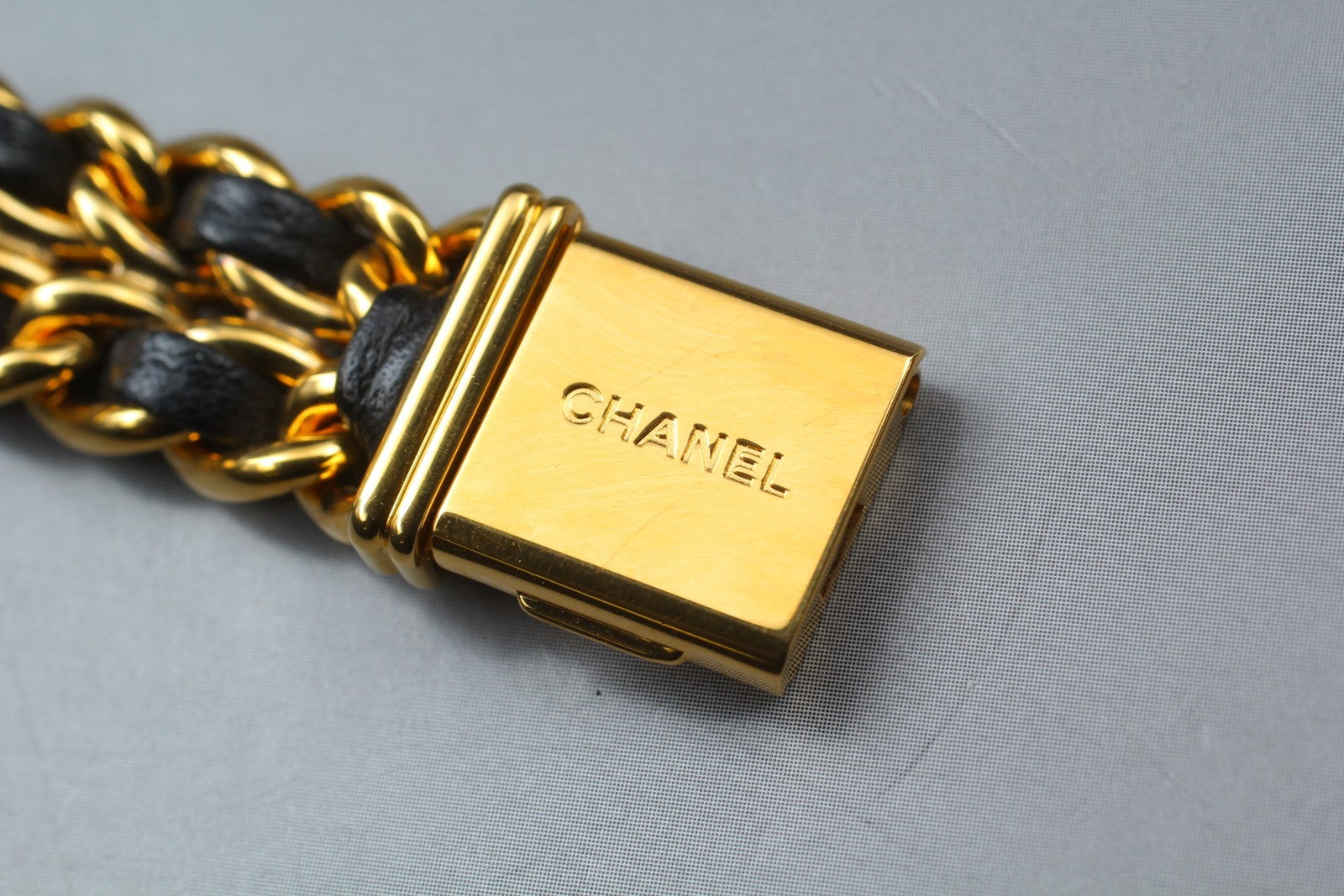 [Exc+5 Box] CHANEL Premiere L Size Black Dial 20mm Gold Quartz Women’s Watch