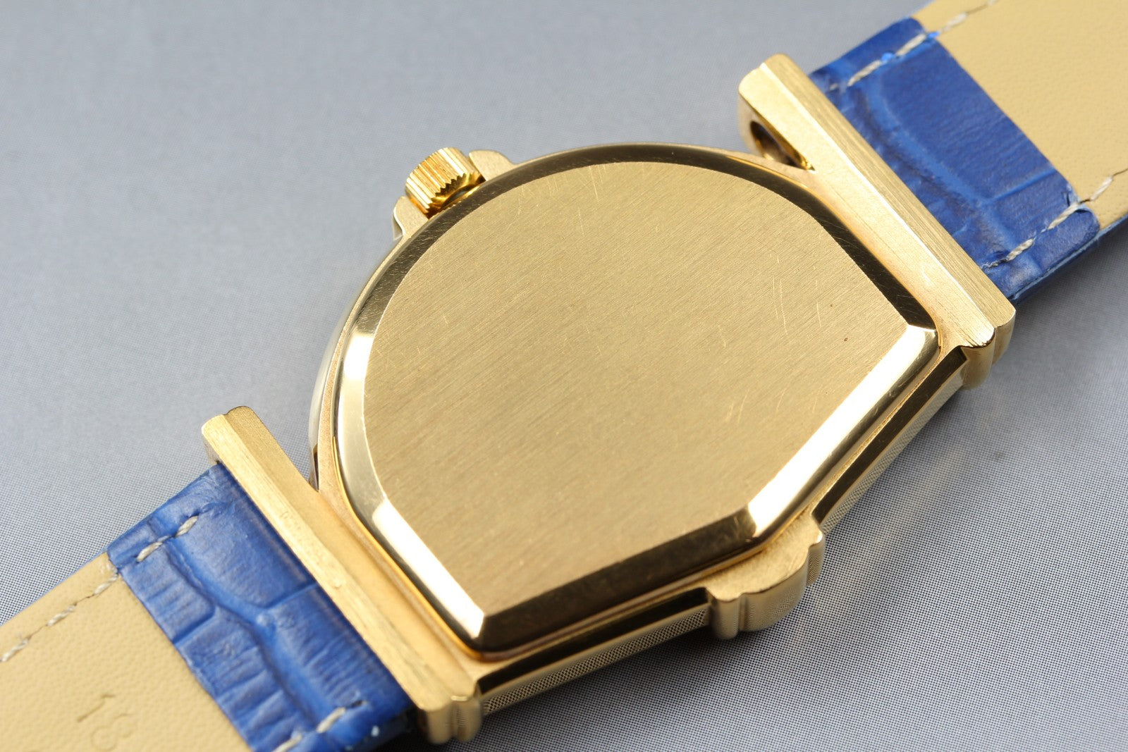 Vintage Jean d'eve Sectora Gold 30mm Blue Ivory Dial Unisex Quartz Watch
