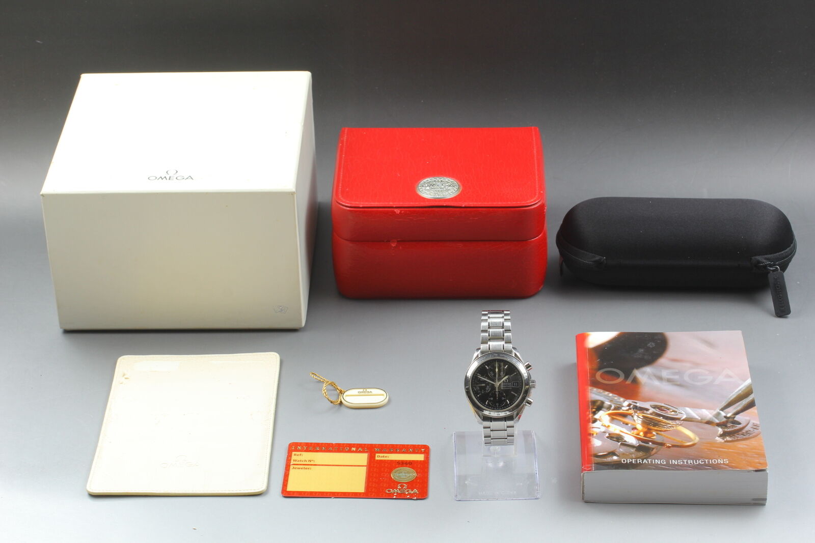 Overhauled [Exc+5 Box] Omega Speedmaster 3513.50 Chronograph AT Mens Watch JAPAN