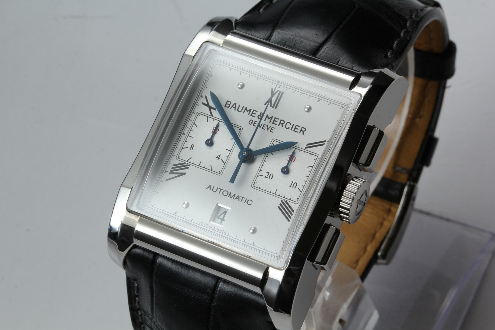 N MINT*Box BAUME＆MERCIER Hampton 65699 Automatic Silver Men's Watch 34mm JAPAN