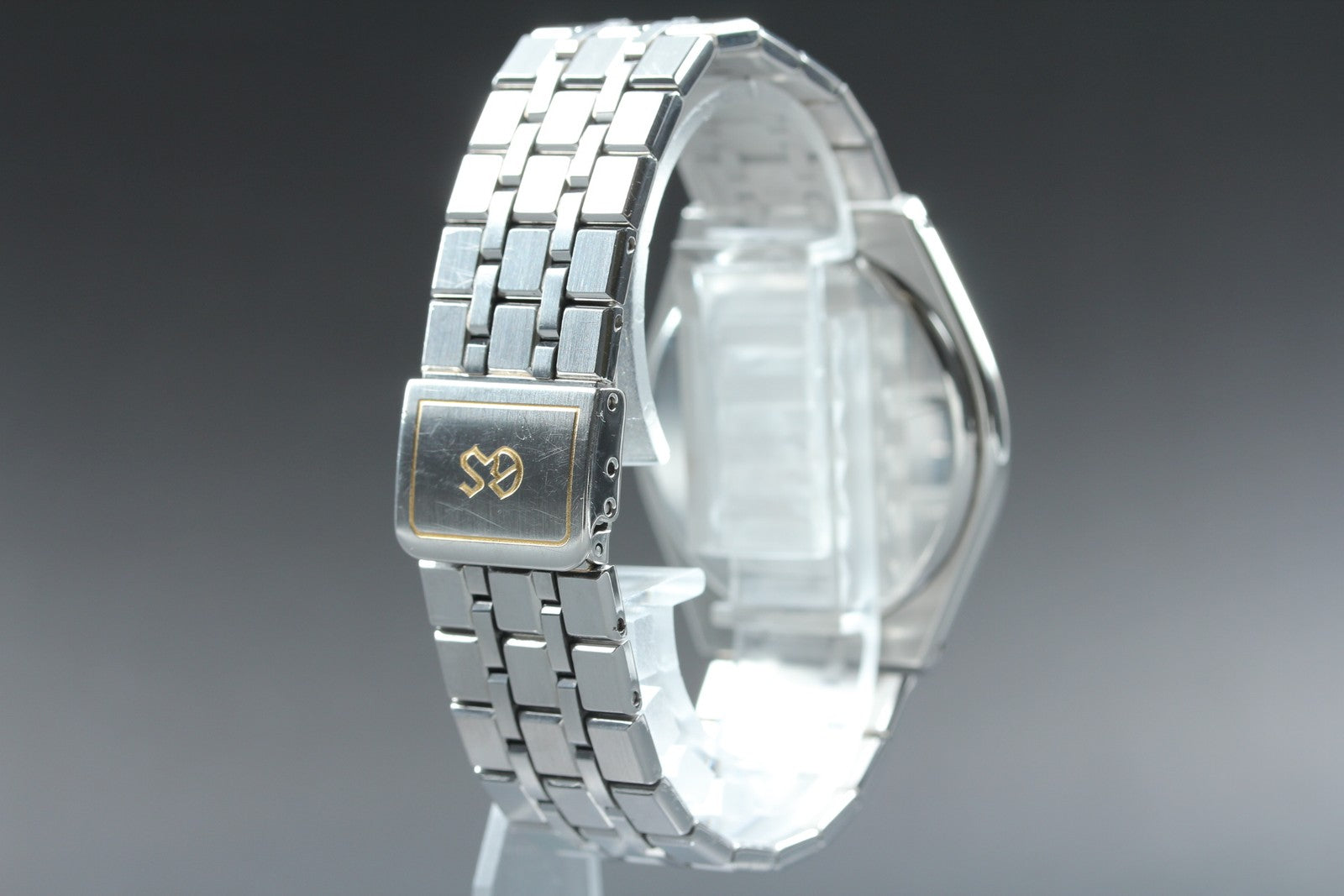 New Batt GRAND SEIKO 9587-8000 SBGS003 Silver Quartz Date Boy's Watch 36mm JAPAN