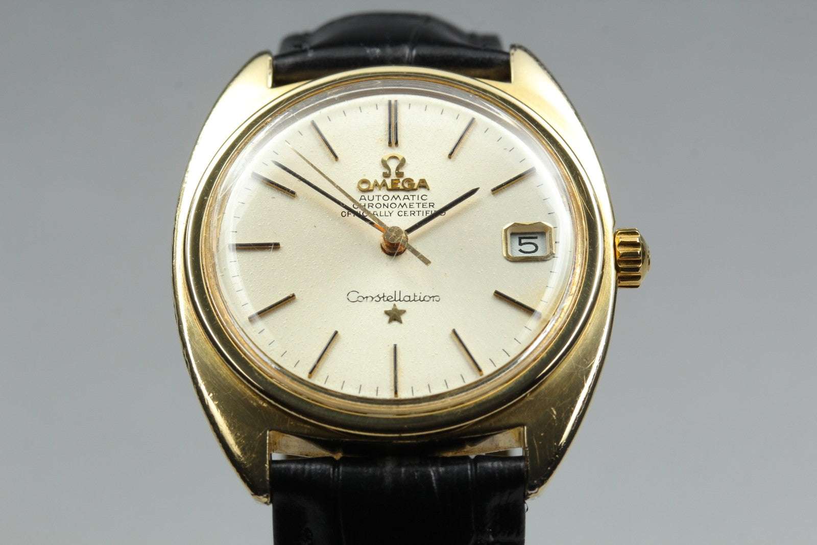 Vintage [Exc+5] OMEGA Constellation 168.017 Cal.564 Gold Automatic Men's Watch