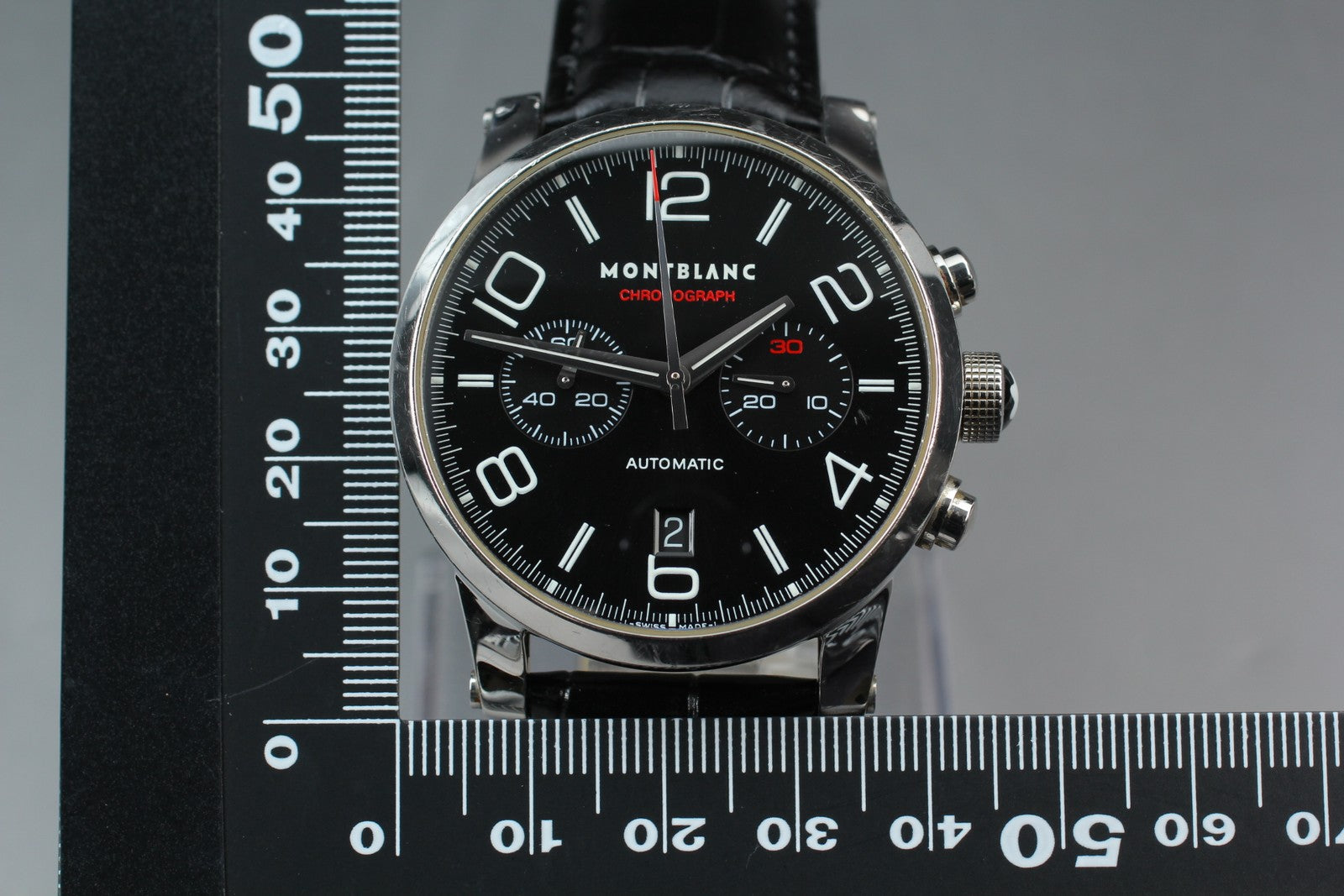 MONTBLANC Timewalker 7069 Automatic Chronograph Black Men's Watch 43mm JAPAN