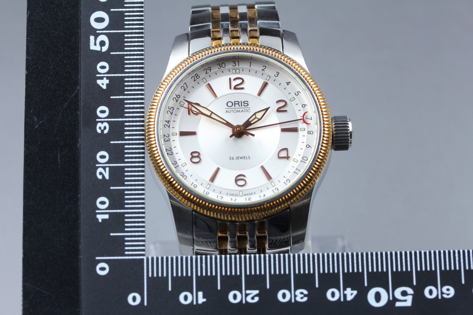 [Exc+5] ORIS Big Crown Pointer Date 7628 Silver Gold Automatic Men's Watch JAPAN