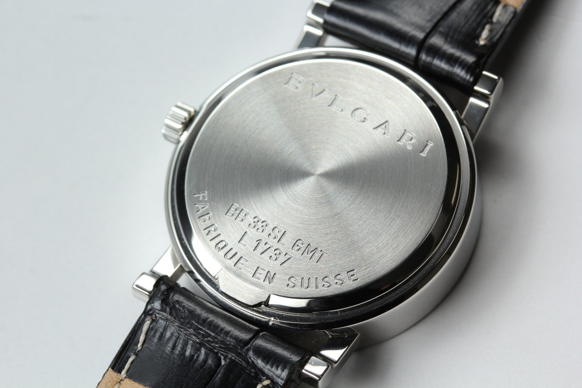 BVLGARI BVLGARIBVLGARI BB33SL GMT Black Automatic Men's Watch 33mm JAPAN Box