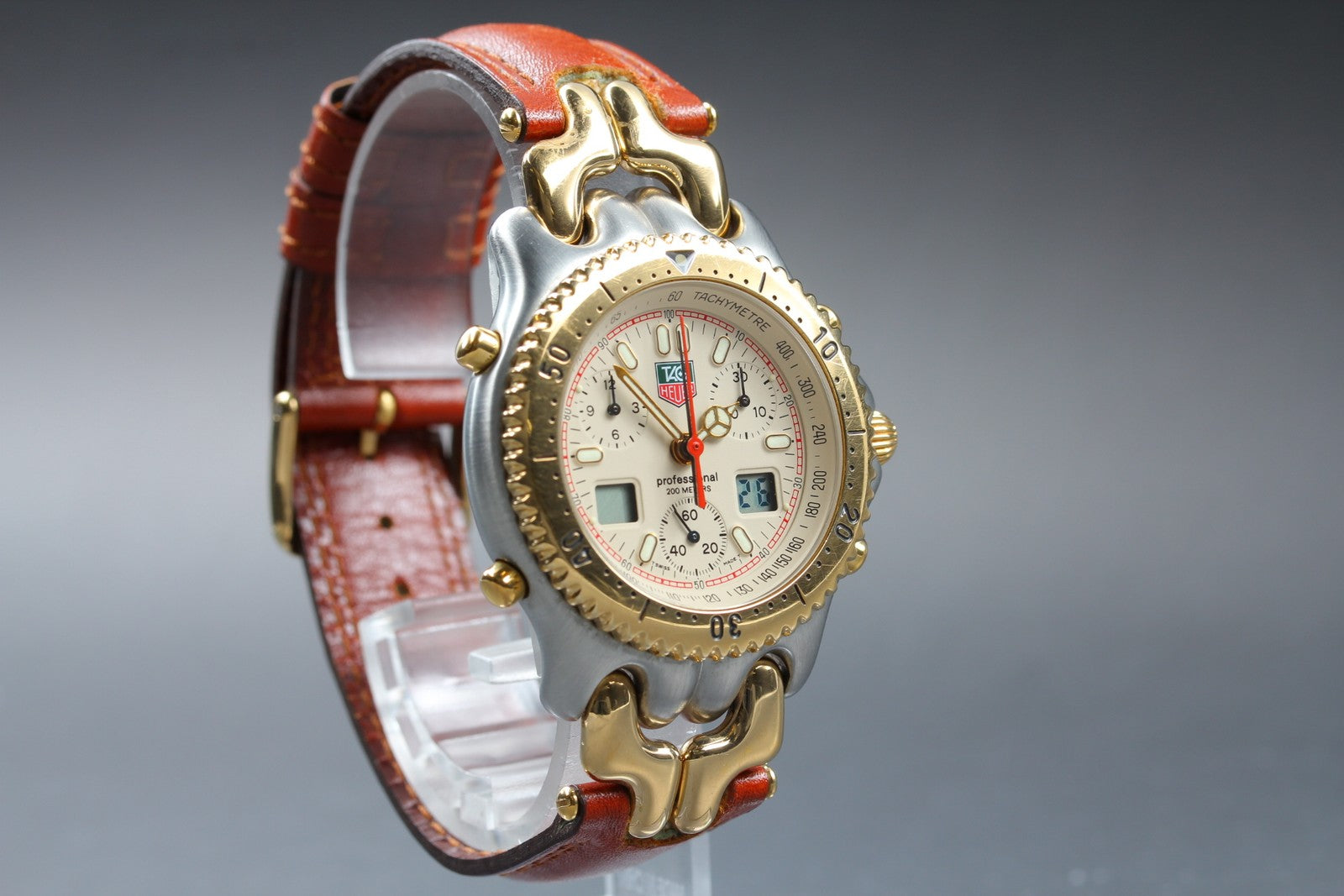 Vintage [Exc+5] TAG HEUER SENNA SEL S/el CG1123-0 Chronograph Men's Quartz Watch