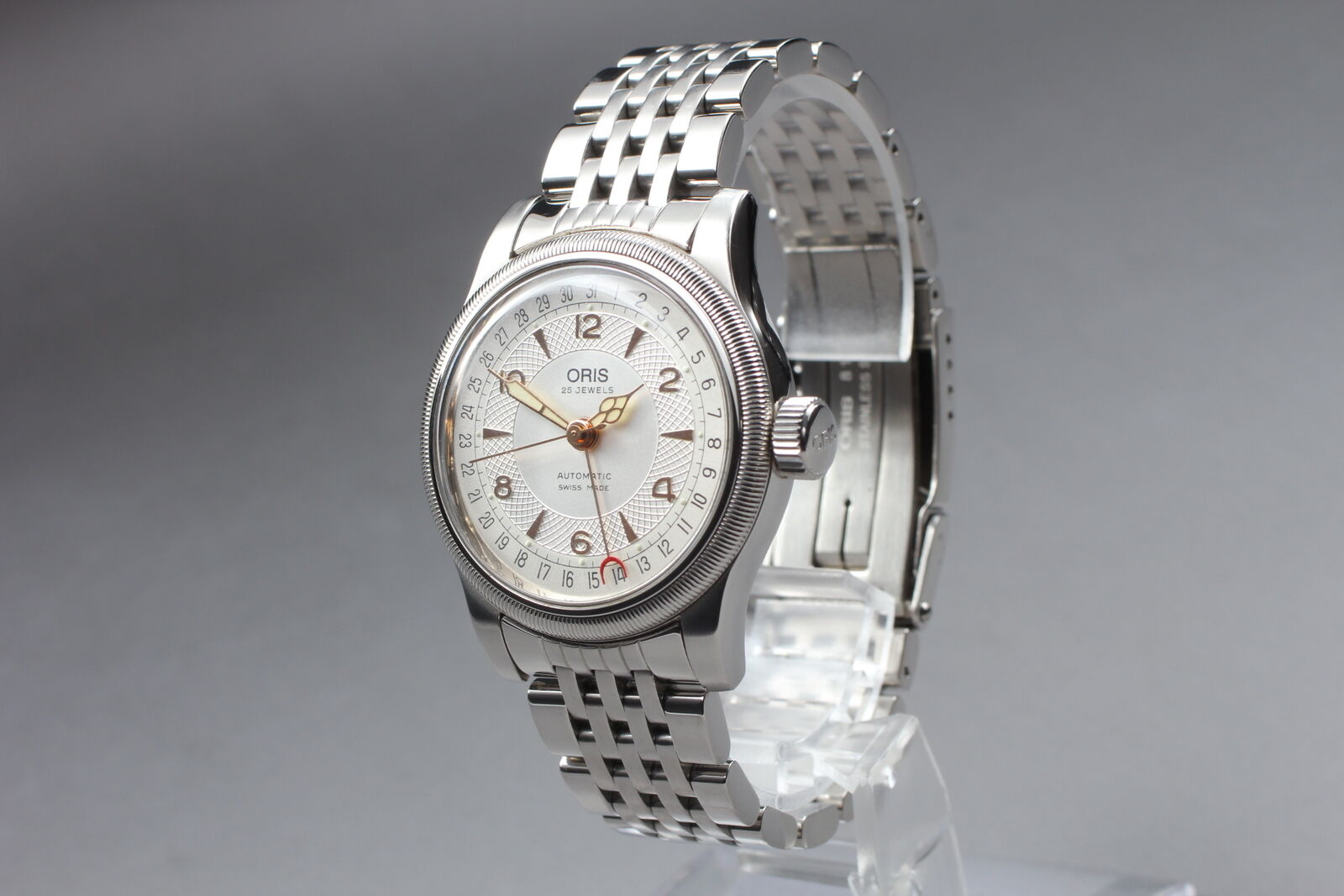 [Exc+5] ORIS Big Crown Pointer Date 7551 Silver Automatic 25J Men's Watch JAPAN